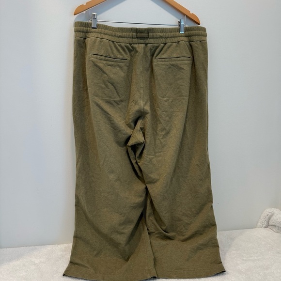 athleta farallon heathered wide leg crop GREEN SIZE 18 - Picture 5 of 13